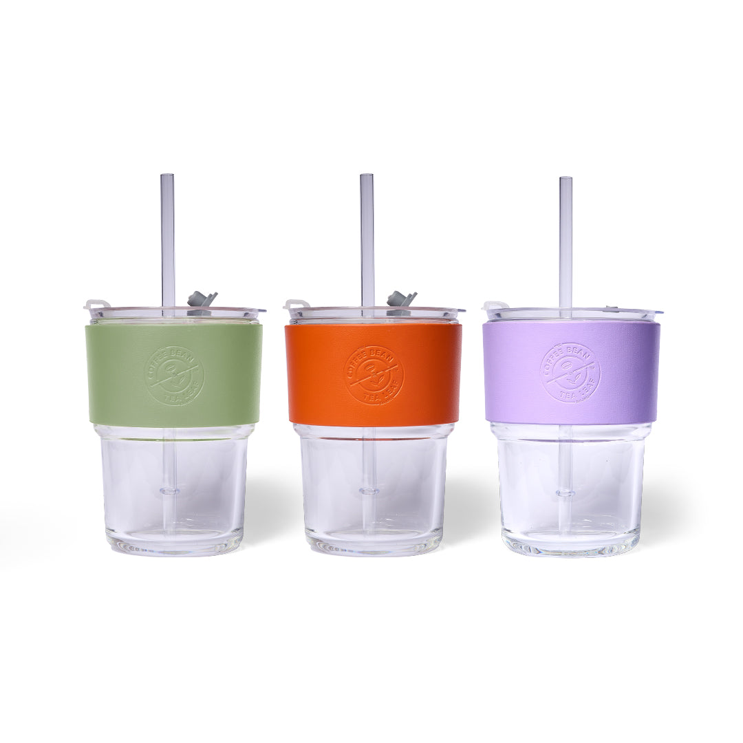 Flip Lid Cup with Leatherette Sleeve